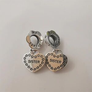 “My Special Sister” Authentic Pandora Heart Charms